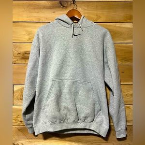 Vintage Nike Center Swoosh Hoodie Made In 🇺🇸 USA 🇺🇸 Gray